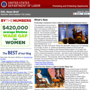 Department of Labor April Newsletter