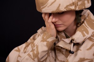 Distraught Female Soldier