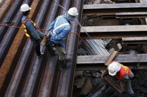 Foreign contruction worker on jobsite overseas.