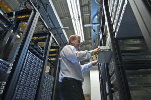 Military Contractors doind a server room expansion